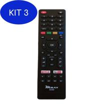 Kit 3 Controle Remoto Tv Smart Philco Led Netflix Youtube