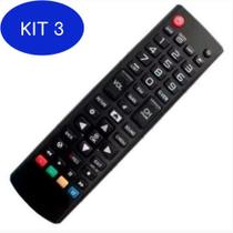 Kit 3 Controle Tv Compativel Smart Led Lcd 49Uh6000 43Uh6000