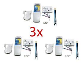 Kit 3 Controles Remoto Ventilador de Teto Universal + Brinde Kit 3 Controles Remoto Ventilador de Teto Universal + Brinde