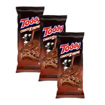 Kit 3 Cookies Toddy ChocoXTreme Sabor Chocolate com Gotas de Chocolate 47g