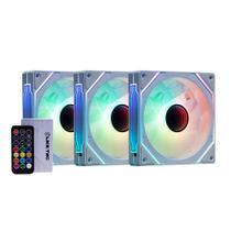 Kit 3 cooler 120mm liketec enigma snow com controladora argb lf-kitargb-enigma-2080