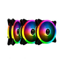 Kit 3 cooler 120mmx25mm com led rgb gamdias aeolus m2-1203 lite