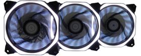 Kit 3 Cooler Fan Aura RGB 120mm 12V Com Controle Rise Mode