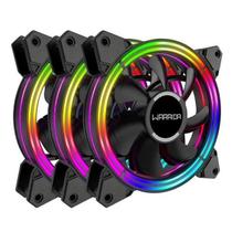 Kit 3 Cooler Fan Cedric Rgb Com Controle 120Mm Warrior Ga184