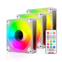 Kit 3 cooler fan coolmoon dm1 pwm argb 3 pinos + controlador Kit 3 cooler fan coolmoon dm1 pwm argb 3 pinos + controlador
