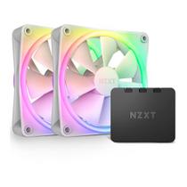 Kit 3 Cooler Fan NZXT F120RGB Duo 120mm, RGB, Branco c/ Controlador RGB - RF-D12TF-W1