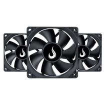 Kit 3 Cooler Fan Rise Mode Black 80mm 12v Preto - RM-BK-02-FB Kit 3 Cooler Fan Rise Mode Black 80mm 12v Preto - RM-BK-02-FB