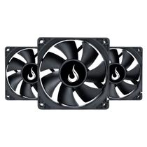 Kit 3 Cooler Fan Rise Mode Black 80mm 12v Preto - RM-BK-02-FB Kit 3 Cooler Fan Rise Mode Black 80mm 12v Preto - RM-BK-02-FB