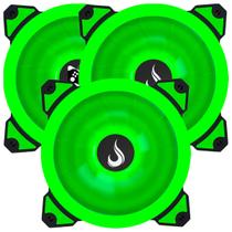 Kit 3 Cooler Fan Rise Mode Galaxy G1 Verde 120mm RM-FN-01-BG PC Gamer Ventoinha CPU