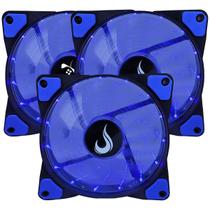 Kit 3 Cooler Fan Rise Mode WIND W1 Azul 120mm RM-WN-01-BB PC Gamer Ventoinha CPU