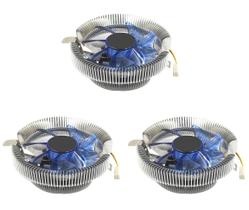 Kit 3 Cooler Processador CPU para AMD e Intel 775 1150 1151 1155 1156 Fm2 Am3 Am4