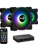 Kit 3 Coolers Aerocool Saturn 12 Pro ARGB + Hub + Controle