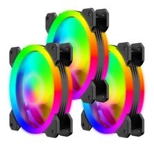 Kit 3 Coolers Fan Gabinete Led Rgb 120Mm T-Dagger T-Tgf513