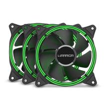 Kit 3 Coolers Harb 120mm Led Verde GA195 - Warrior