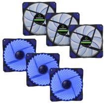 Kit 3 Coolers para Gabinete 120mm 32 LED Azul Gamemax GMXGF12B