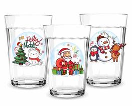 Kit 3 Copos Americanos 190Ml Personalizado Natal Decorativo