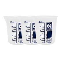 Kit 3 Copos Becker Nalgon 250ml Polipropileno Autoclavável Medidor Graduado Com Bico