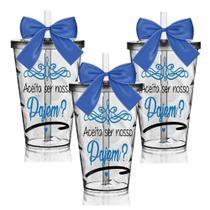 Kit 3 Copos Convite Twister Aceita Ser Para Pajem Acrílico Kit 3 Copos Convite Twister Aceita Ser Para Pajem Acrílico