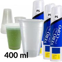 Kit 3 Copos Descartáveis Sucos Bebidas e Refri 400ml 150 Un.