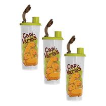 Kit 3 Copos Infantis Tupperware com Bico Capivaras 470ml