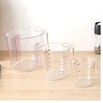 Kit 3 Copos Medidores Cozinha Profissional Acrílico Durável Escalas Duplas Líquido Seco Kit 3 Copos Medidores Cozinha Profissional Acrílico Durável Escalas Duplas Líquido Seco