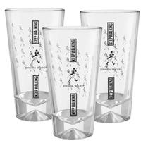Kit 3 Copos P/ Whiskey Johnnie Keep Walking Long Drink 450ml