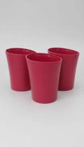 Kit 3 Copos Plástico Duro 300ml Vermelho Resistente Kit 3 Copos Plástico Duro 300ml Vermelho Resistente