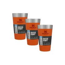 Kit 3 Copos Térmico Cerveja Stanley Inox S/ Tampa - Laranja Kit 3 Copos Térmico Cerveja Stanley Inox S/ Tampa - Laranja