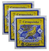Kit 3 Cordas Avulsa Cavaco 4 Ré - Giannini