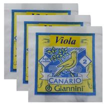 Kit 3 Cordas Avulsa Viola Caipira 2 Par Cebolao em Mi Canario