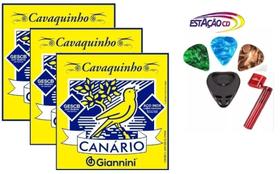 Kit 3 Cordas Cavaquinho Médio - GESCB Canário + Acessórios