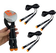 Kit 3 Cordas de Pular em PVC Para Treinar Aeróbico VP1075 Vollo Sports Preto e Laranja Kit 3 Cordas de Pular em PVC Para Treinar Aeróbico VP1075 Vollo Sports Preto e Laranja