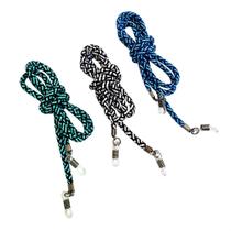 Kit 3 cordões salva óculos verde, preto e azul