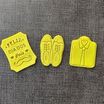 Kit 3 Cortador Dia dos Pais 6cm (Sapato, Camisa, Frase)