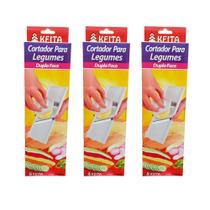Kit 3 Cortador Fatiador E Ralador De Legumes Keita Protetor
