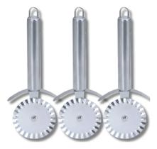 Kit 3 Cortador / Fechador De Pastel -Carretilha De Massa Inox- 21cm Kit 3 Cortador / Fechador De Pastel -Carretilha De Massa Inox- 21cm