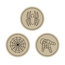 KIT 3 Cortadores Biscoito com Marca Aranha Mão Teia