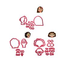 Kit 3 Cortadores Encanto Mirabel Bruno Isabela