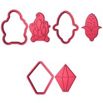 Kit 3 cortadores Festa Junina Milho Fogueira Balão Kit 3 cortadores Festa Junina Milho Fogueira Balão