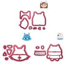 Kit 3 Cortadores Gabby Casa Mágica CatHat Dollhouse