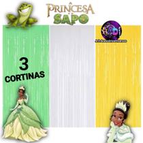 kit: 3 Cortina Metalizada, A PRINCESA E O SAPO Decoração, Festa, Aniversário, Adereços. Banner. Festival, Comemoração kit: 3 Cortina Metalizada, A PRINCESA E O SAPO Decoração, Festa, Aniversário, Adereços. Banner. Festival, Comemoração
