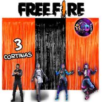 kit: 3 Cortina Metalizada, FREE FIRE Decoração , Festa , Aniversário, Adereços , Banner , Festival, Comemoração kit: 3 Cortina Metalizada, FREE FIRE Decoração , Festa , Aniversário, Adereços , Banner , Festival, Comemoração
