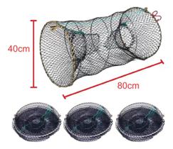 Kit 3 Covo Com Mola Armadilha Pesca Peixe 80cm