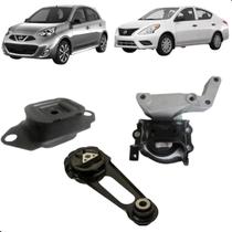 Kit 3 Coxim Calço do Motor Câmbio March Versa 1.6 2012 até 2020