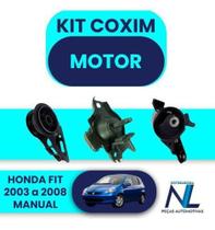 Kit 3 Coxim Calco Motor E Cambio Honda Fit 2003 -2008 Manual - Shockbras