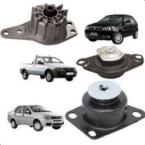 Kit 3 Coxim Suporte do Motor Cambio Strada Siena Palio Weekend