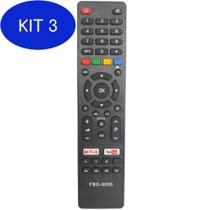 Kit 3 Cr 3200 Controle Remoto Smart Tv Philco Netflix Prime Vídeo