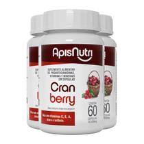 Kit 3 Cranberry Apisnutri 60 cápsulas Kit 3 Cranberry Apisnutri 60 cápsulas