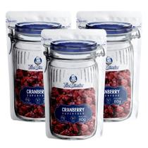 Kit 3 Cranberry Fruta Desidratado Premium 80gr cada Tia Sônia