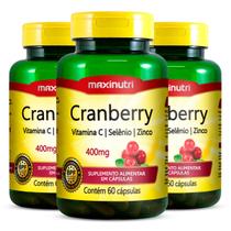 Kit 3 Cranberry Maxinutri 60 Cápsulas